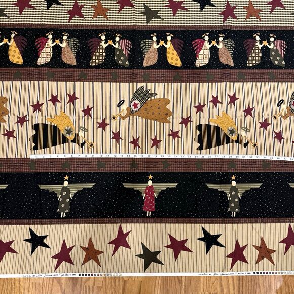 Vtg Moda ANGEL Stripe Cotton Fabric Quilt Bundle Moda Barmmock & Patak Xmas - Picture 5 of 9